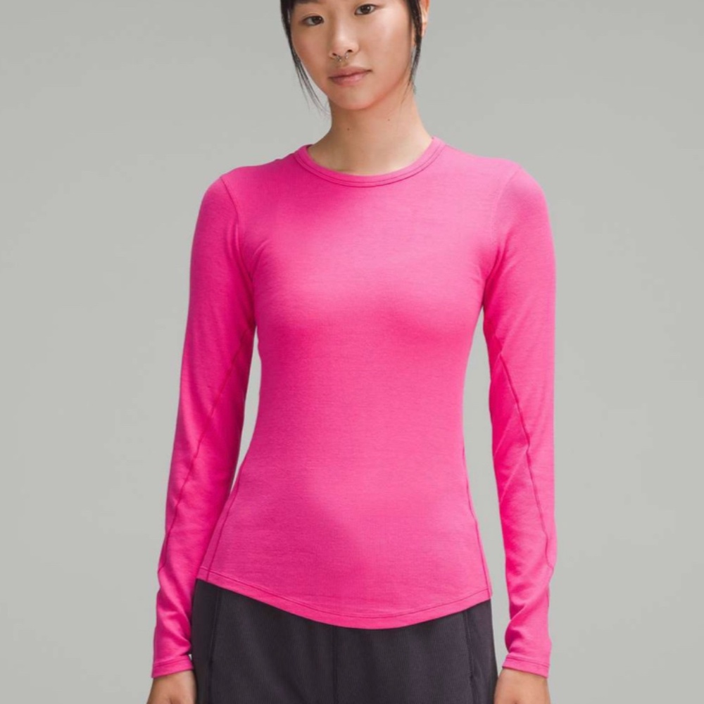 NWT lululemon Sonic pink hold tight long sleeve